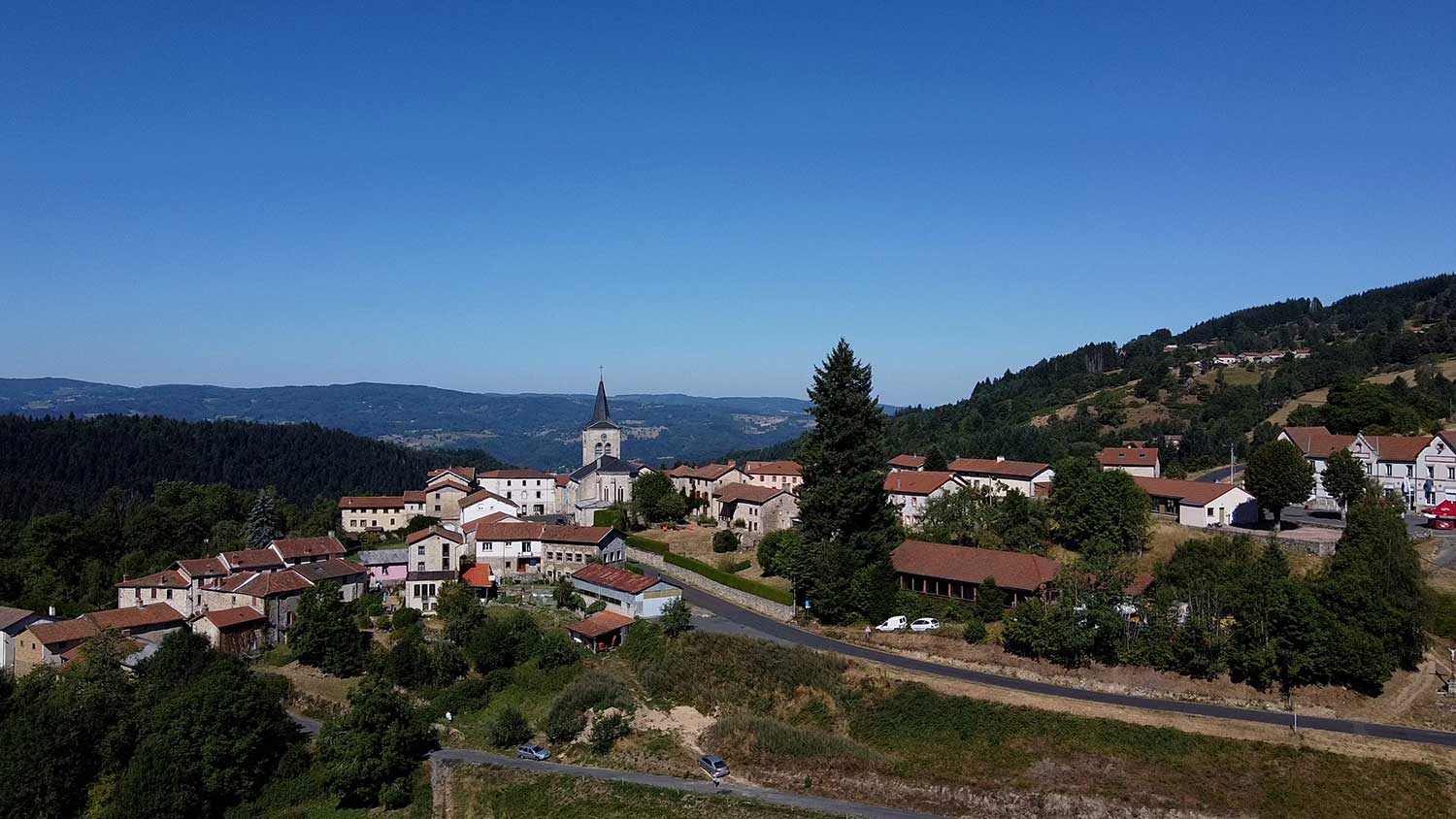 Vue aérienne de Valcivières